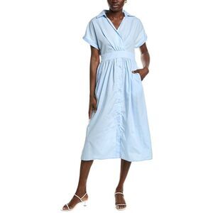 Ipponelli Womens  Surplice Midi Dress, Blue